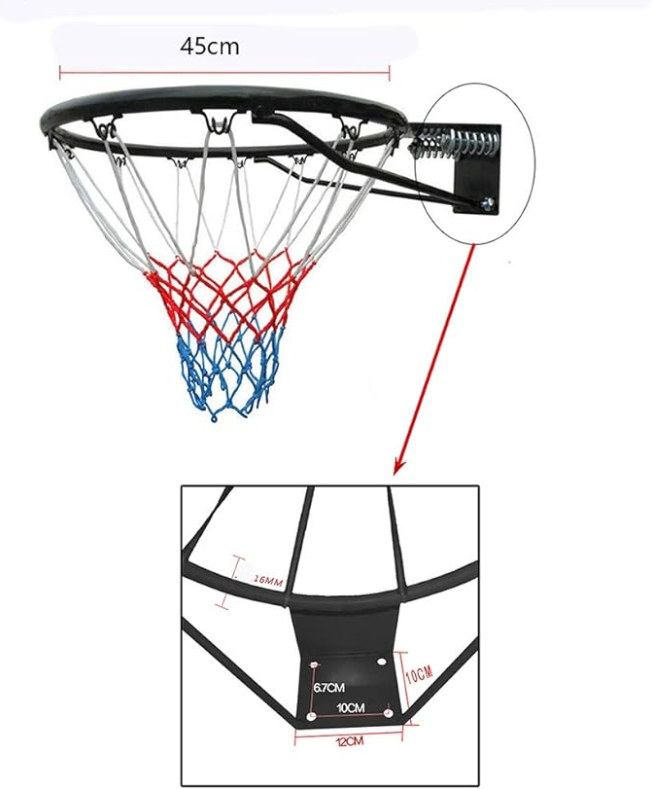 Basketball Hoop Rim Diameter 45cm Hoop + Snap Deal.