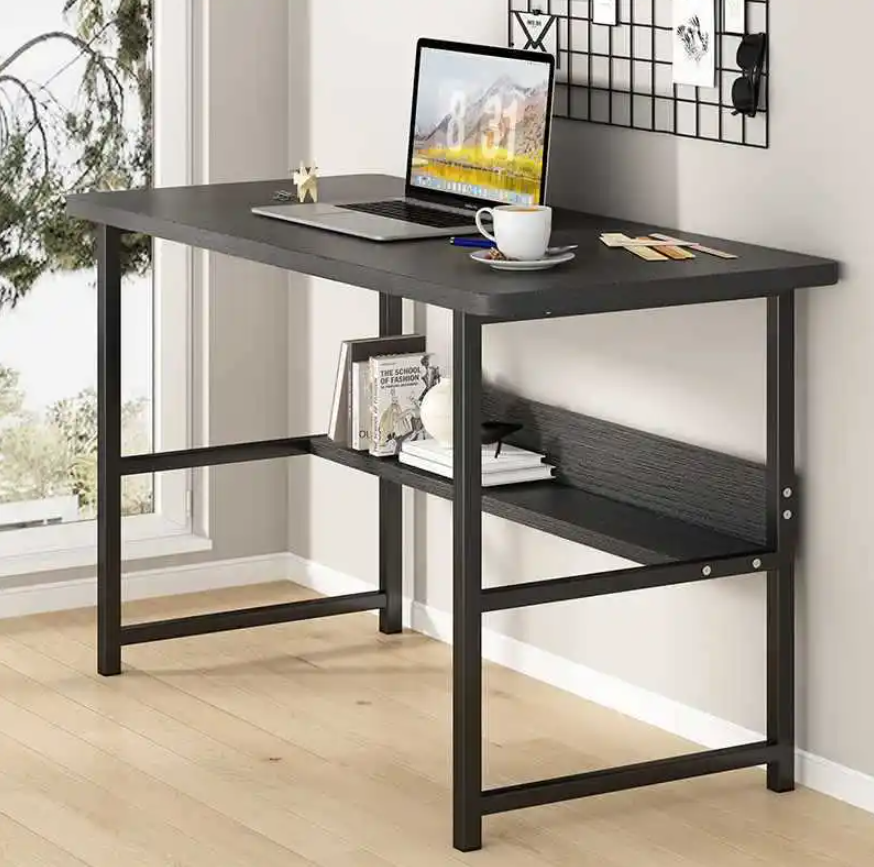 Computer Desk with Storage Shelves – Modern Home Office Table Computer Desk