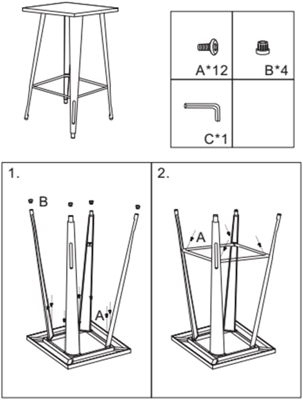 Restaurant Cafe Metal Bar Table High Table