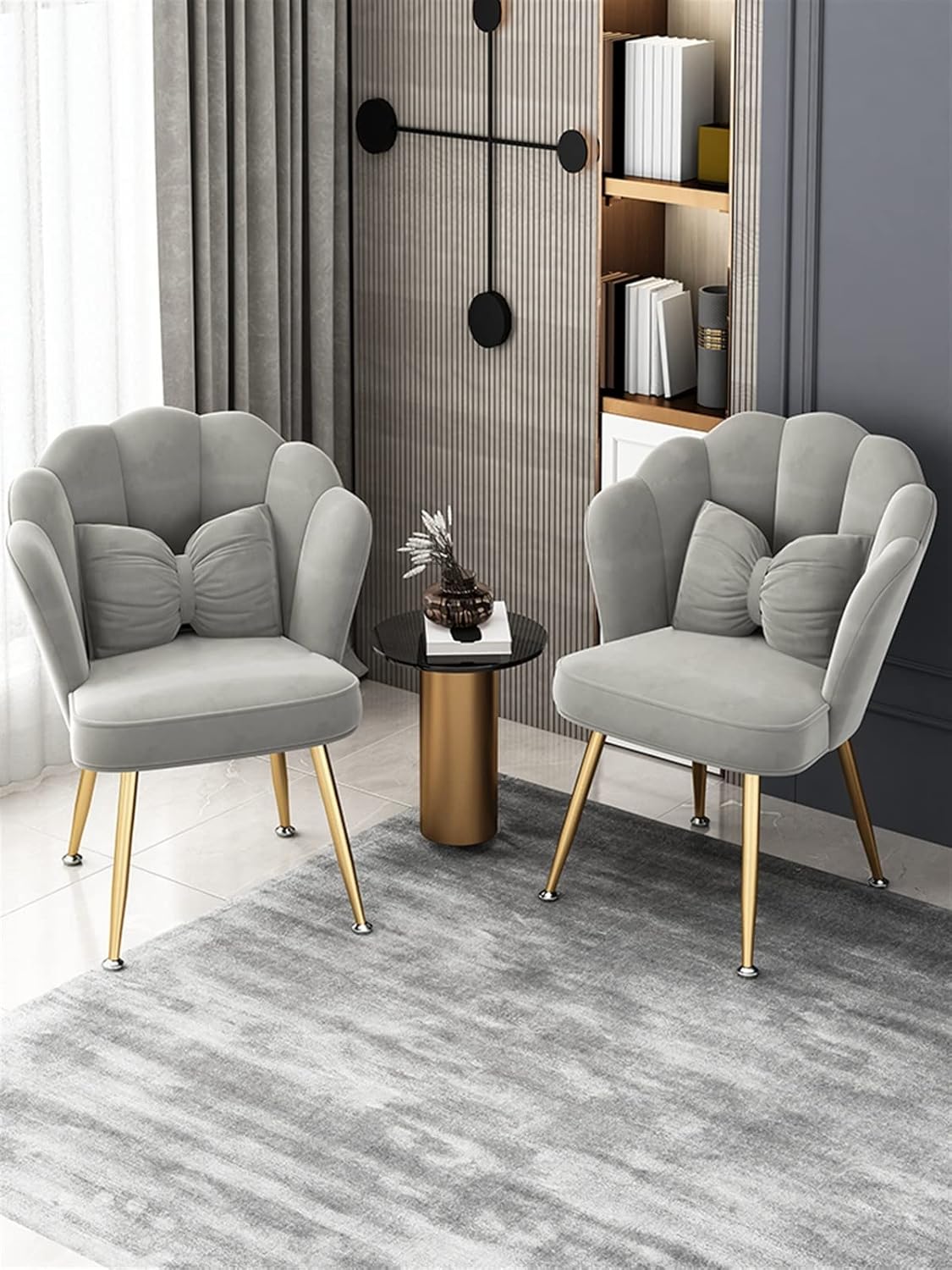 Living Room Dining Velvet Chairs Pack of 2 Modern Home Seating