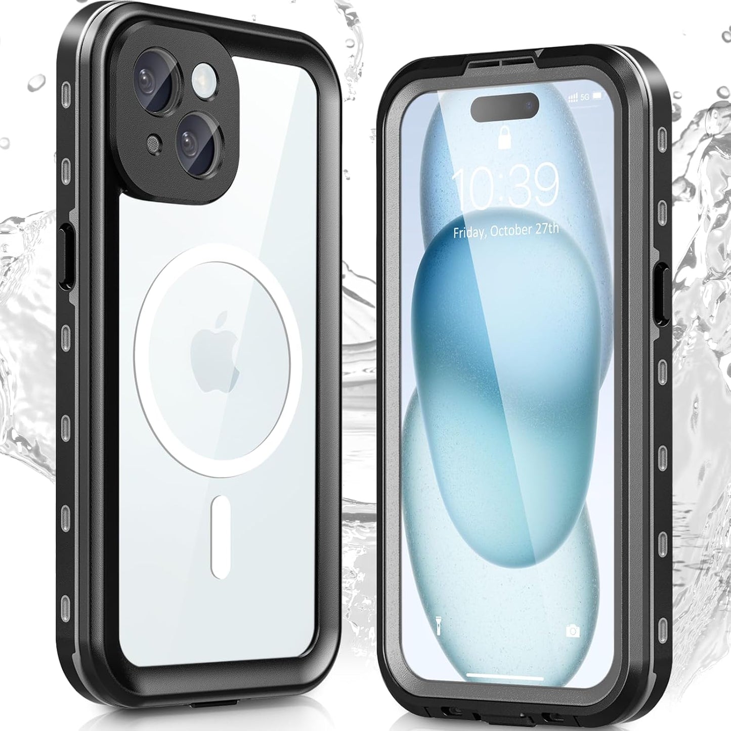 Waterproof Case for iPhone 15 Full Body Protection Compatible with MagSafe
