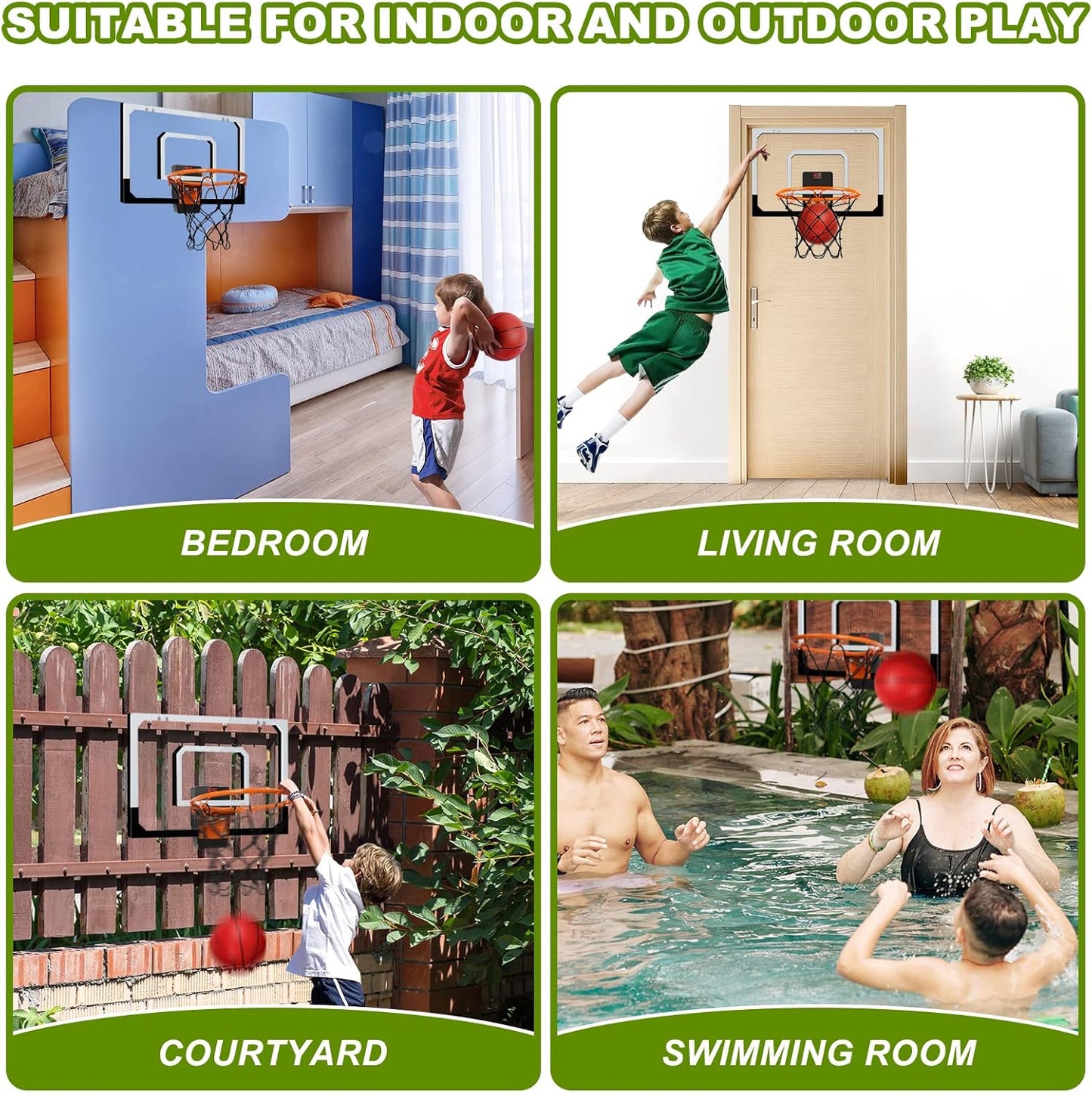 Indoor Basketball Hoop Mini Hoop With Electronic Scoreboard