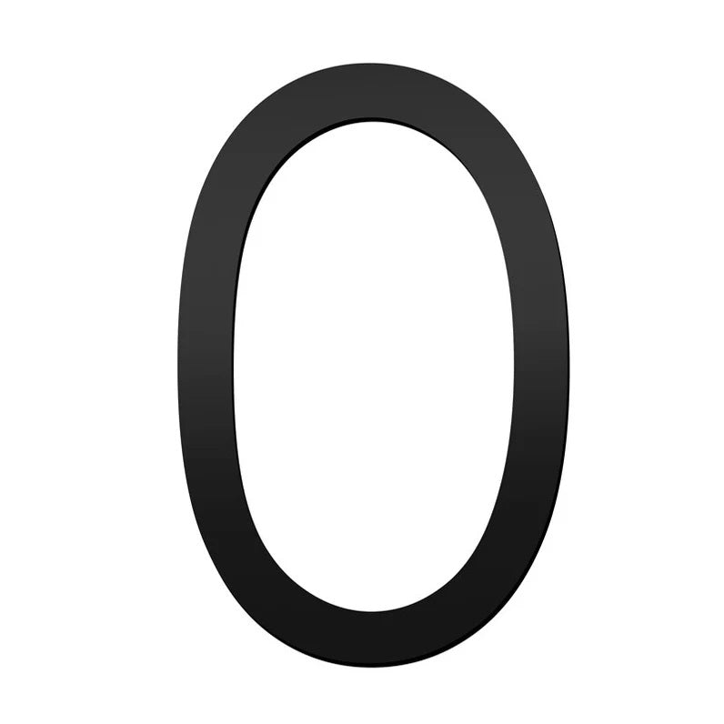 House Number Letterbox Number Stick On Slim 80mm - Black Iron