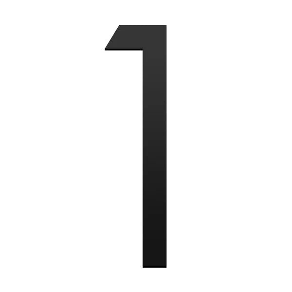 House Number Letterbox Number Stick On Slim 80mm - Black Iron