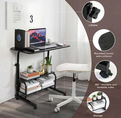 Computer Desk Laptop Table With Wheel  60 CM +  Snap Deal.
