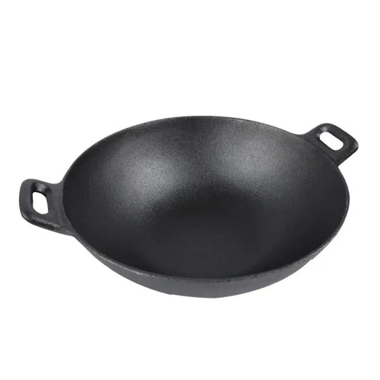 Cast Iron Wok Frying Pan +  Snap Deal.