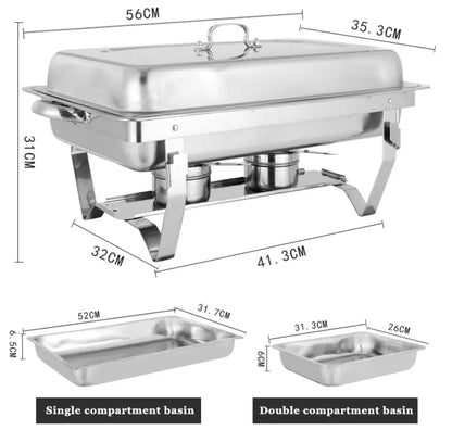 Chafing Dish Food Warmer Stove 11L +  Snap Deal.