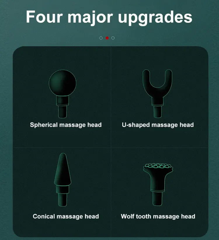 Massage Gun with 4 Massage Heads +  Snap Deal.