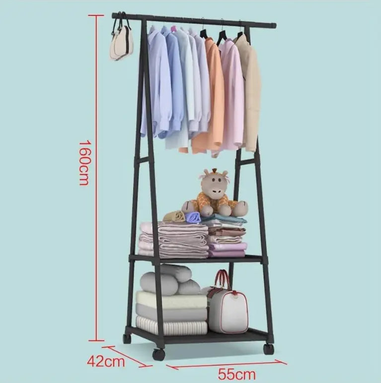 Cloth Hanger with wheels Cloth Rack +  Snap Deal.