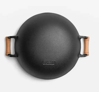 Cast Iron Wok Large With Wooden Handle Promo +  Snap Deal.