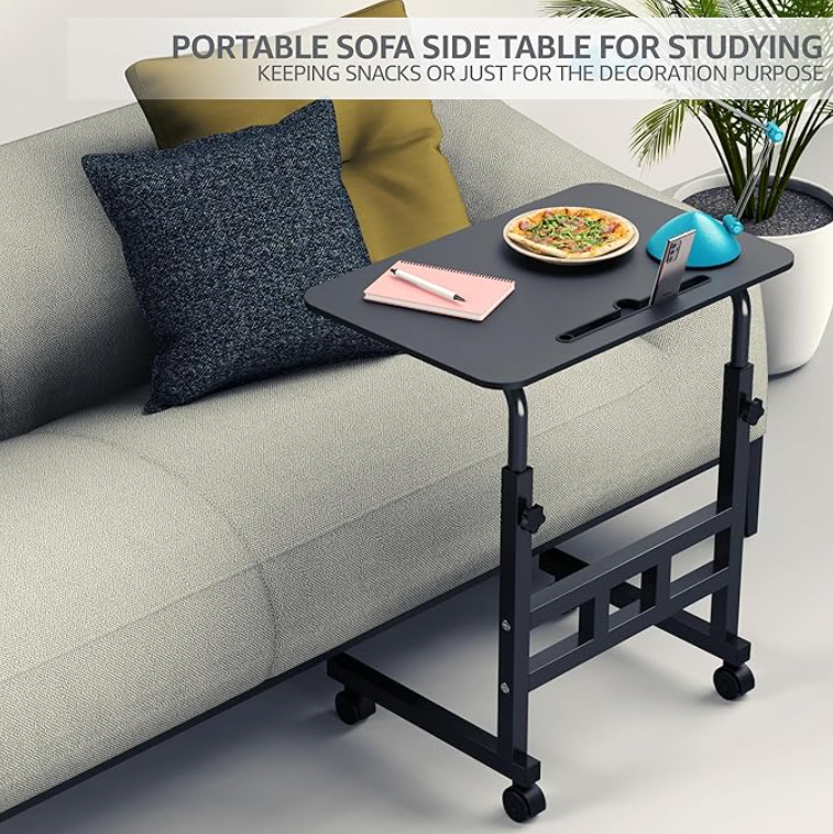 Computer Study Desk Laptop Table With Wheel Study Desk Promo +  Snap Deal.
