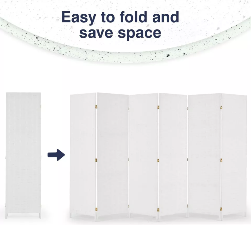 Folding Room Dividers Partitions Screen 6 Panel   Relaxio.