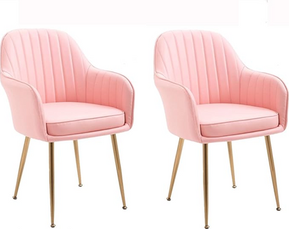 Velvet Lounge Chairs – Modern Design Set Of 2 Pcs Chair