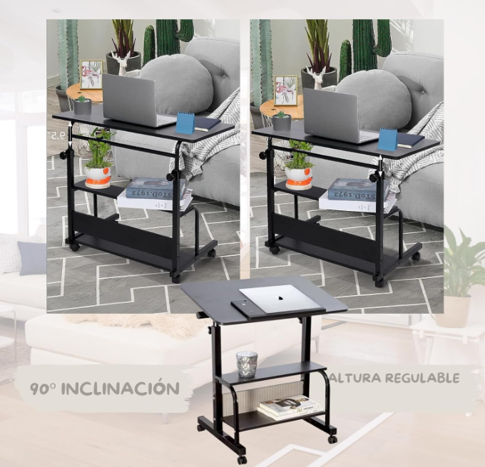 Computer Desk Table With Wheels Care Table   Relaxio.