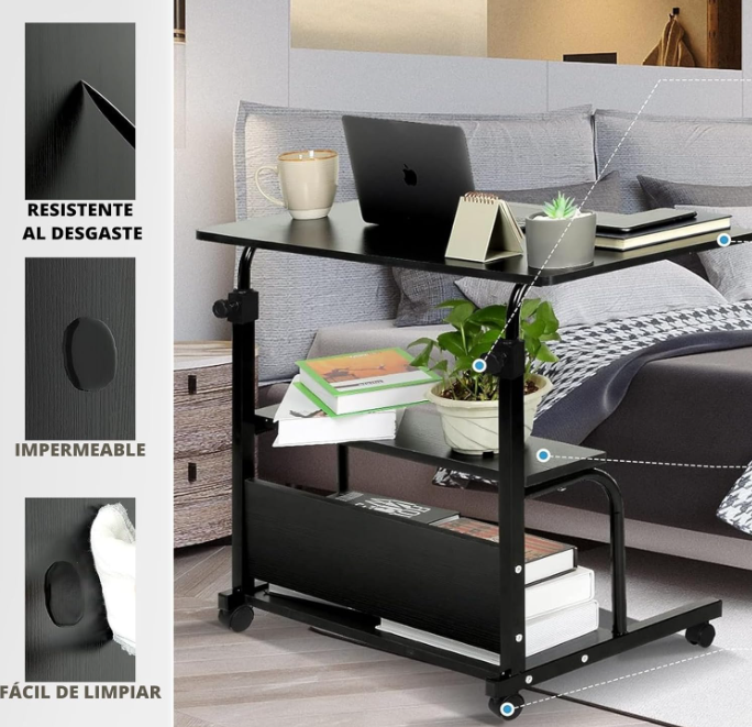 Computer Desk Table With Wheels Care Table   Relaxio.