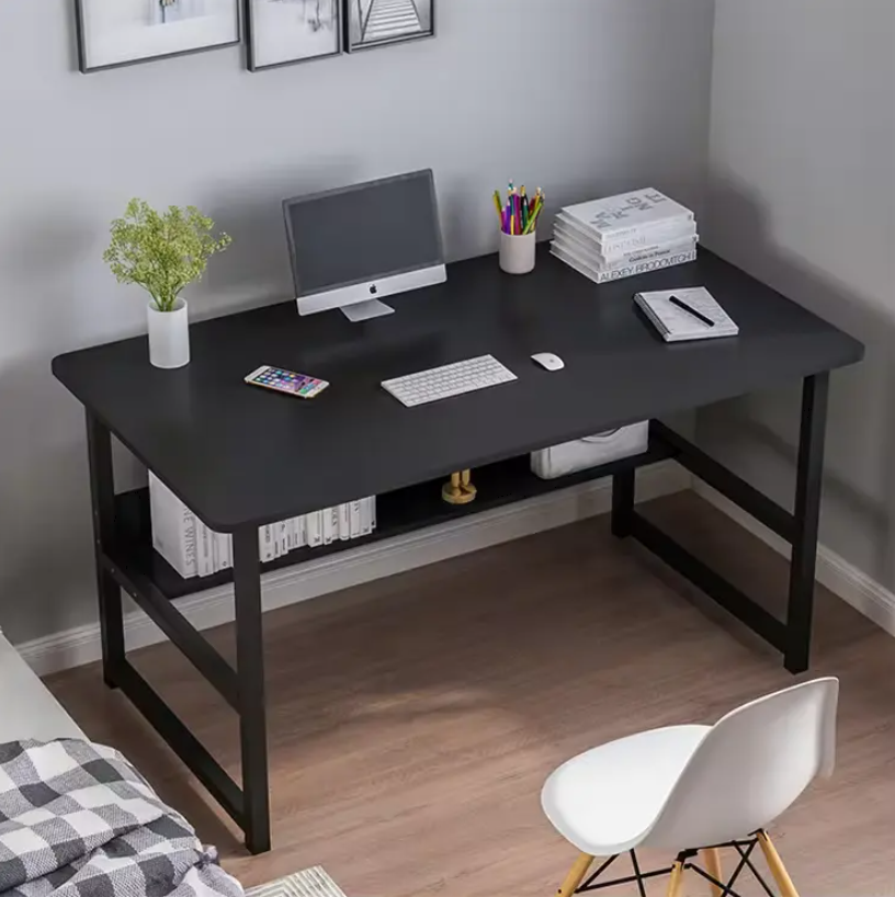 Computer Desk with Storage Shelves – Modern Home Office Table Computer Desk