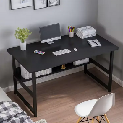 Computer Desk with Storage Shelves – Modern Home Office Table Computer Desk