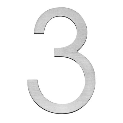 Letterbox Number House Number Stick On Slim 300mm - Stainless Steel