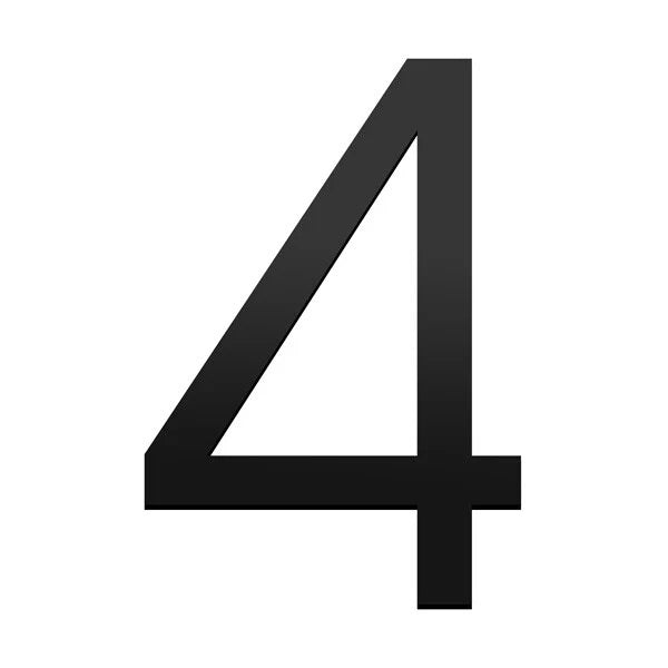 House Number Letterbox Number Stick On Slim 80mm - Black Iron