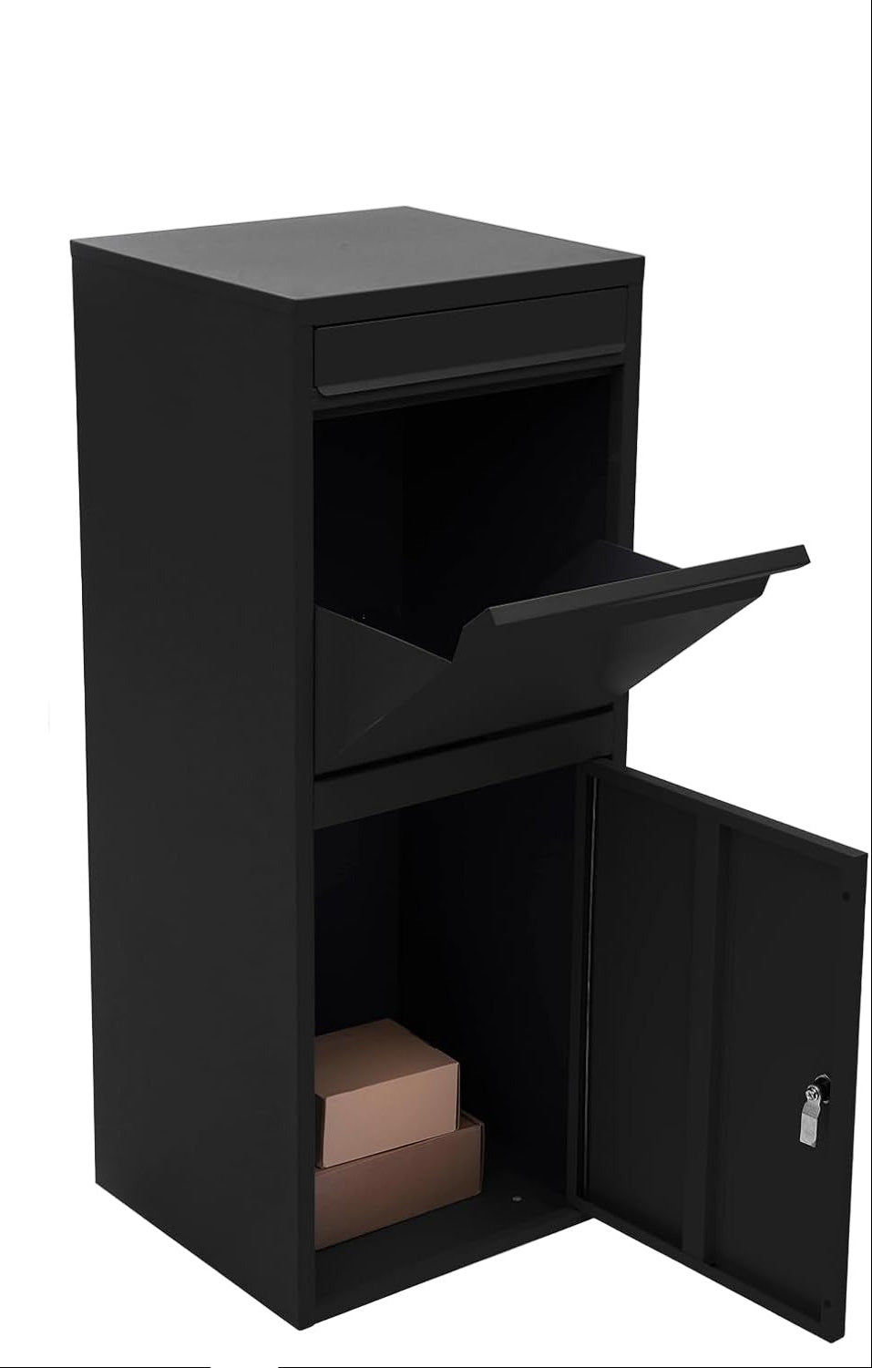 Outdoor Parcel Letterbox – Large Pillar Mailbox 410×380×1200mm for Mail & Packages