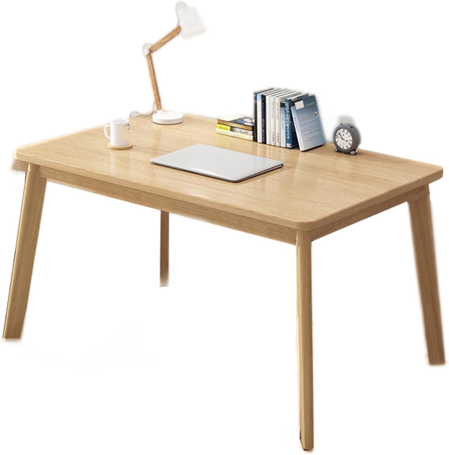 Computer Desk with Solid Wood Legs 120cm Modern Writing Table for Home Office