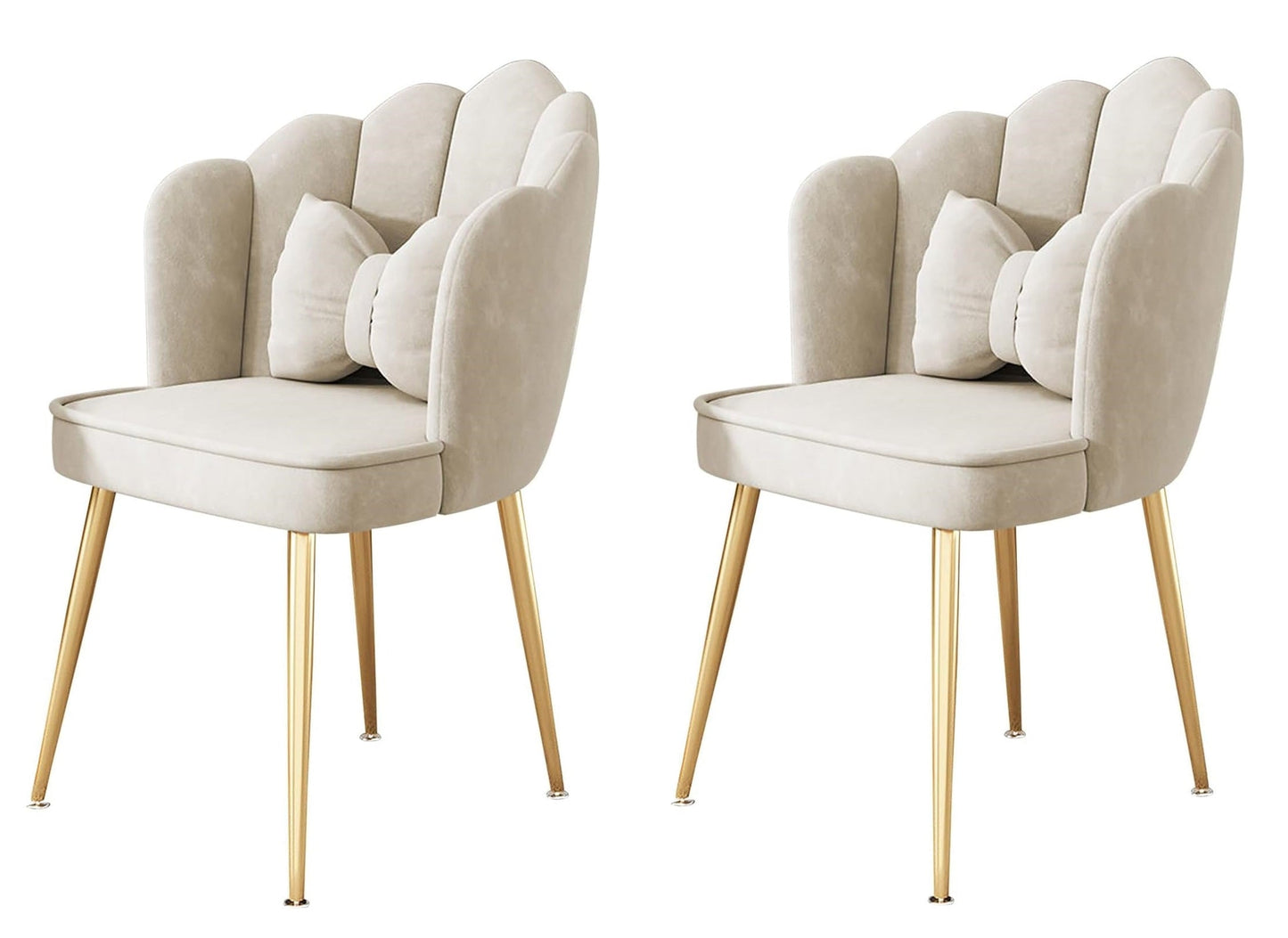 Living Room Dining Velvet Chairs Pack of 2 Modern Home Seating
