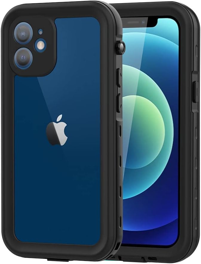 for iPhone 12 Mini Waterproof Case with Built in Screen Protector Shockproof Dustproof