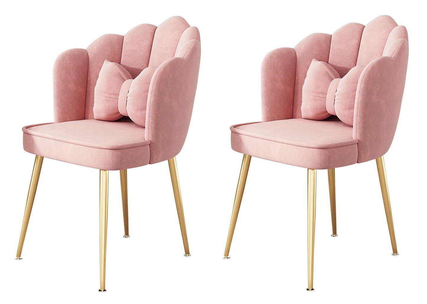 Living Room Dining Velvet Chairs Pack of 2 Modern Home Seating