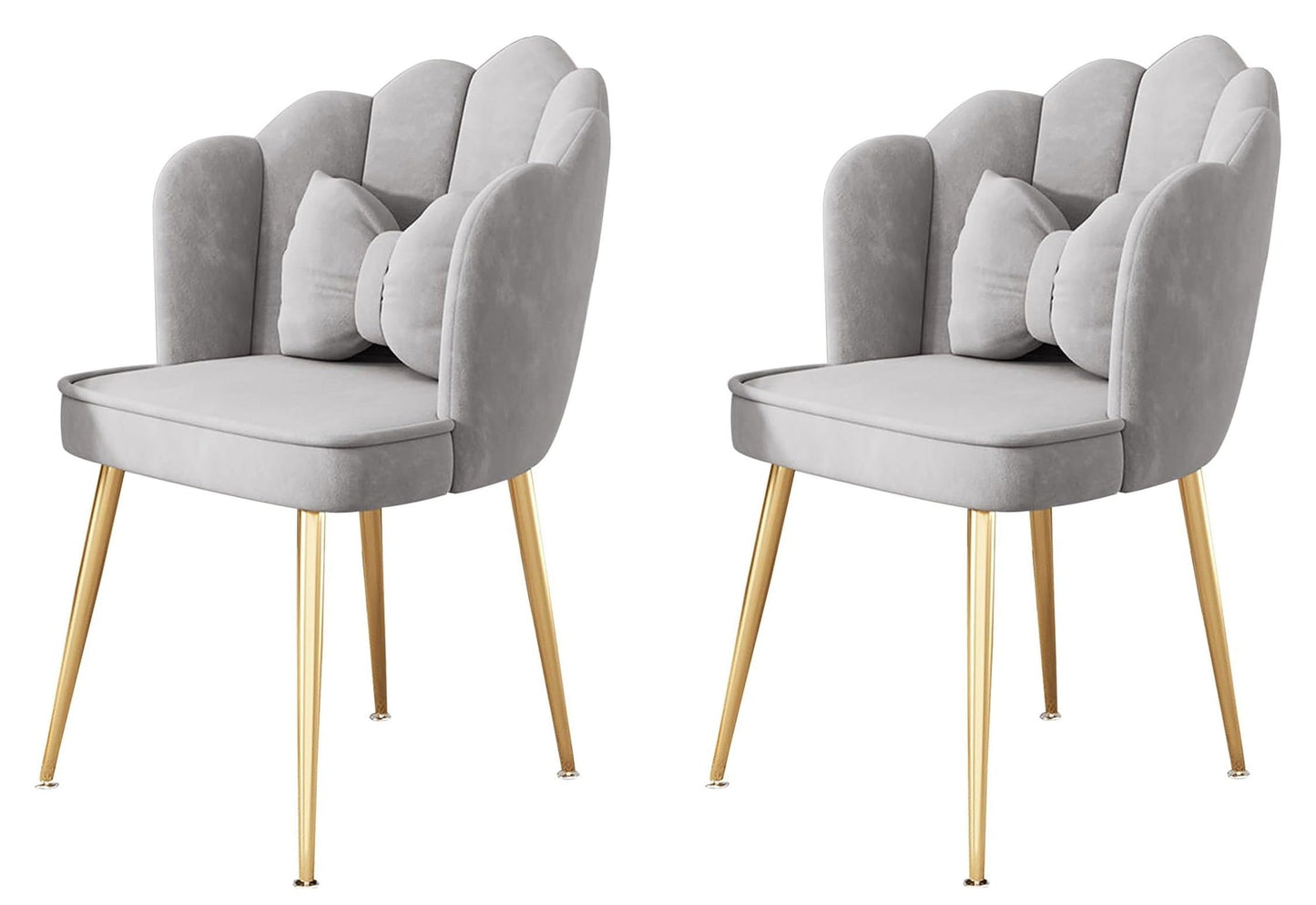 Living Room Dining Velvet Chairs Pack of 2 Modern Home Seating
