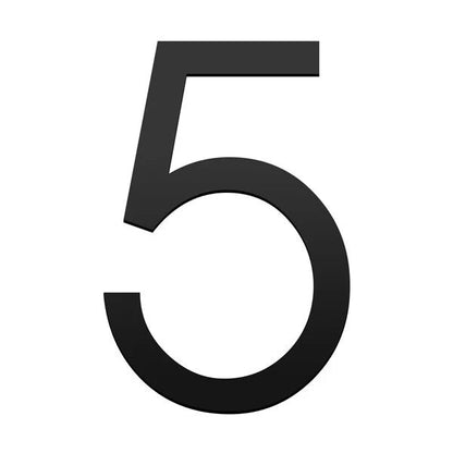 House Number Letterbox Number Stick On Slim 80mm - Black Iron