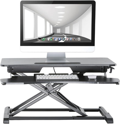 My Office Sit-Stand Desk Riser – Adjustable Height Standing Desk Converter Black Desk