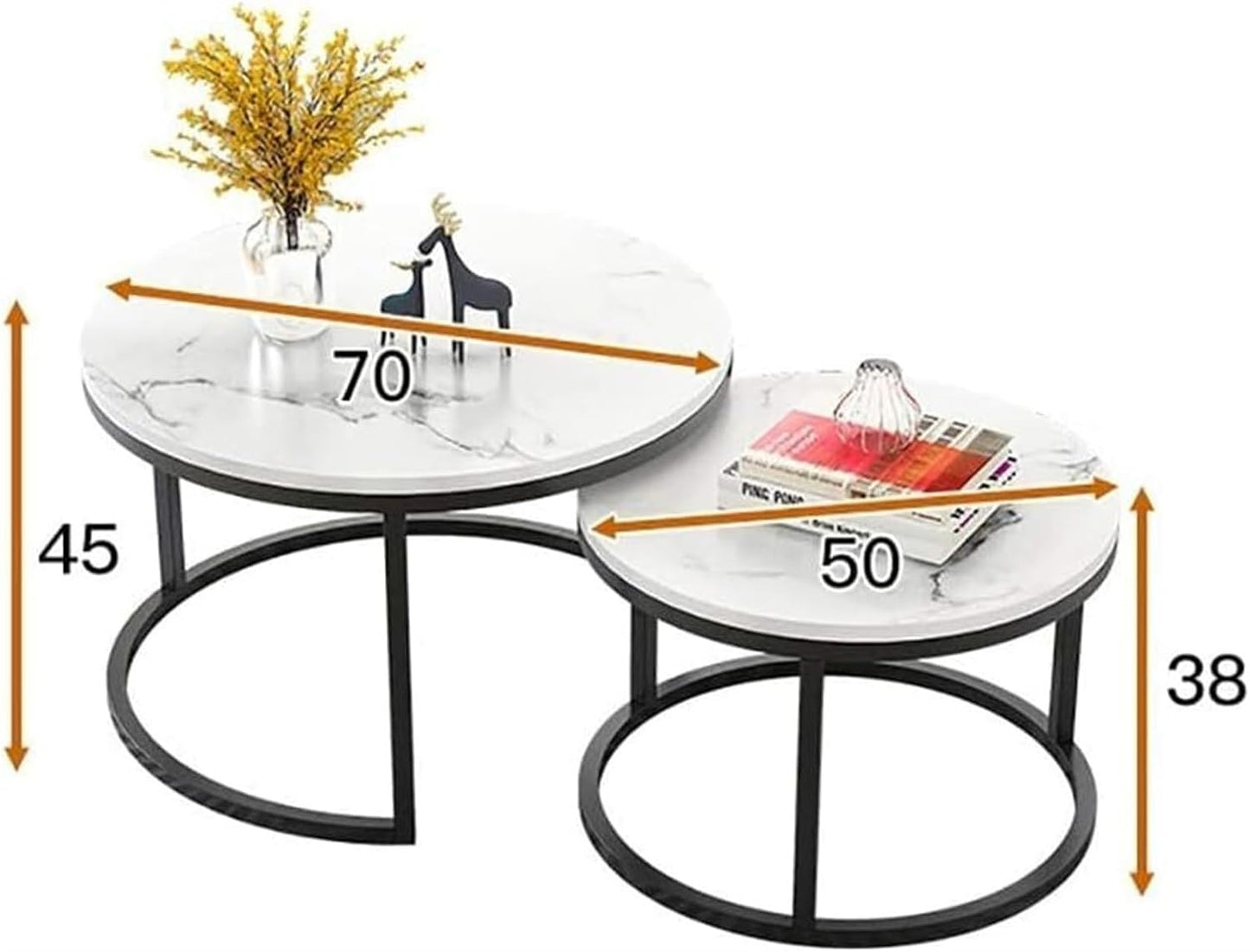 Nested Coffee Table – Round Stacking Coffee Tables Coffee Table