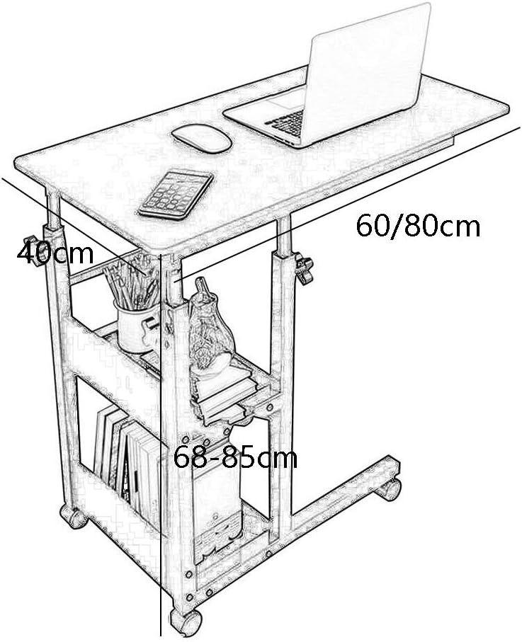 Adjustable Mobile Laptop & Side Table – Breakfast & Care Table
