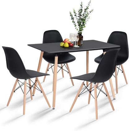 Modern Dining Table Set 1 Table 4 Chairs