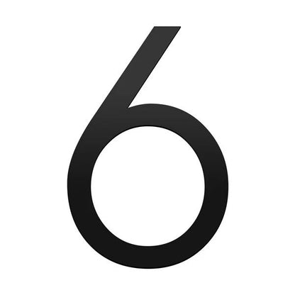 House Number Letterbox Number Stick On Slim 80mm - Black Iron