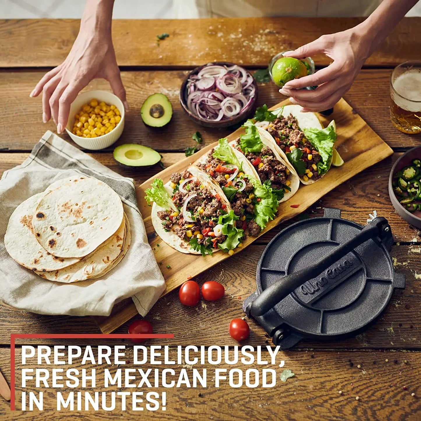 Cast Iron Press Tortilla Press for Chapati Roti Promo +  Snap Deal.