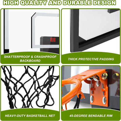 Indoor Basketball Hoop Mini Hoop With Electronic Scoreboard