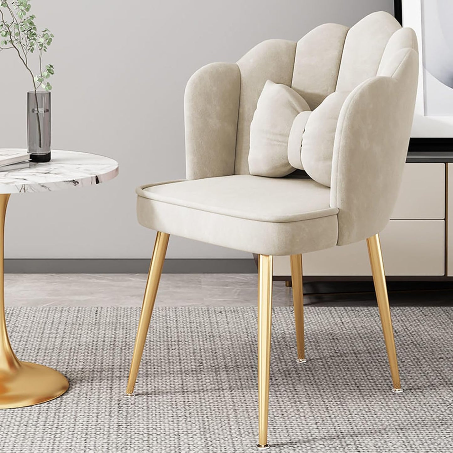 Living Room Dining Velvet Chairs Pack of 2 Modern Home Seating