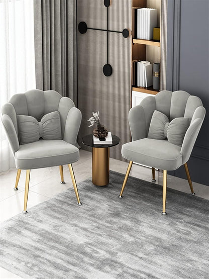 Living Room Dining Velvet Chairs Pack of 2 Modern Home Seating