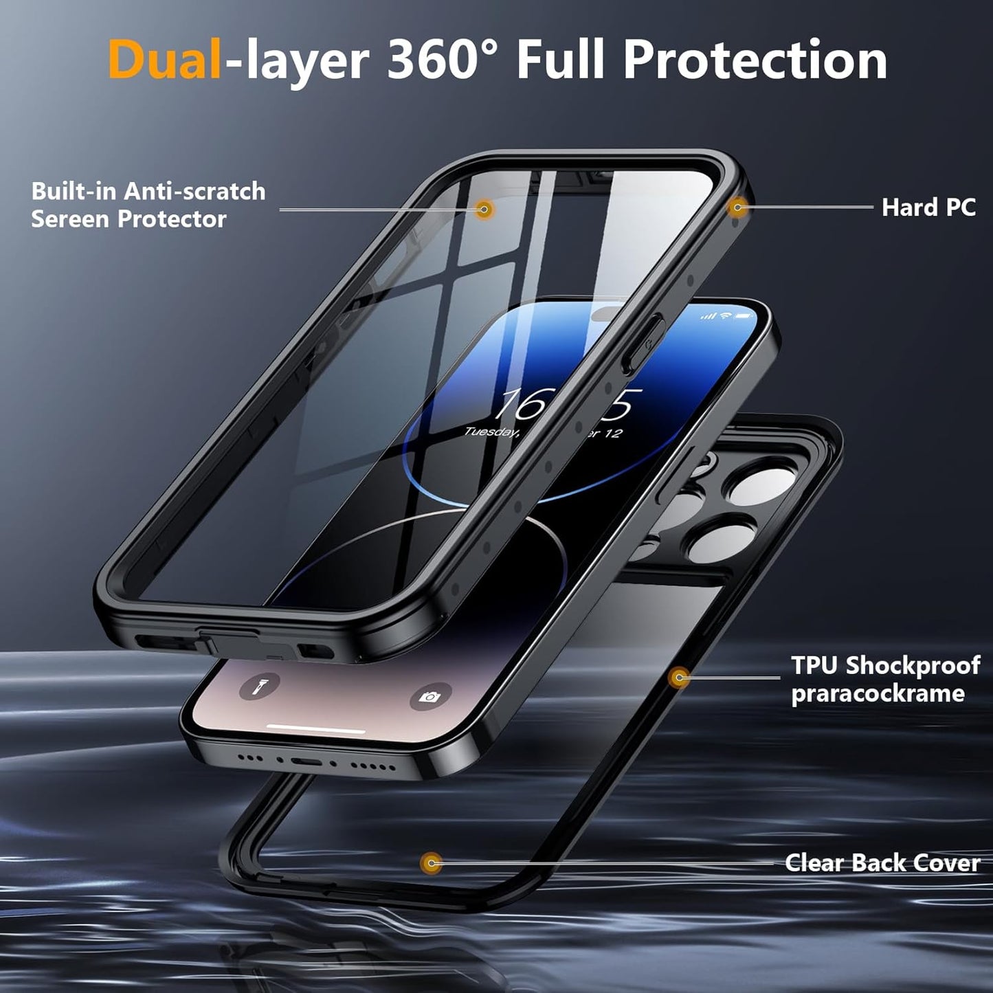 iPhone 14 Pro Waterproof Phone Case Cover
