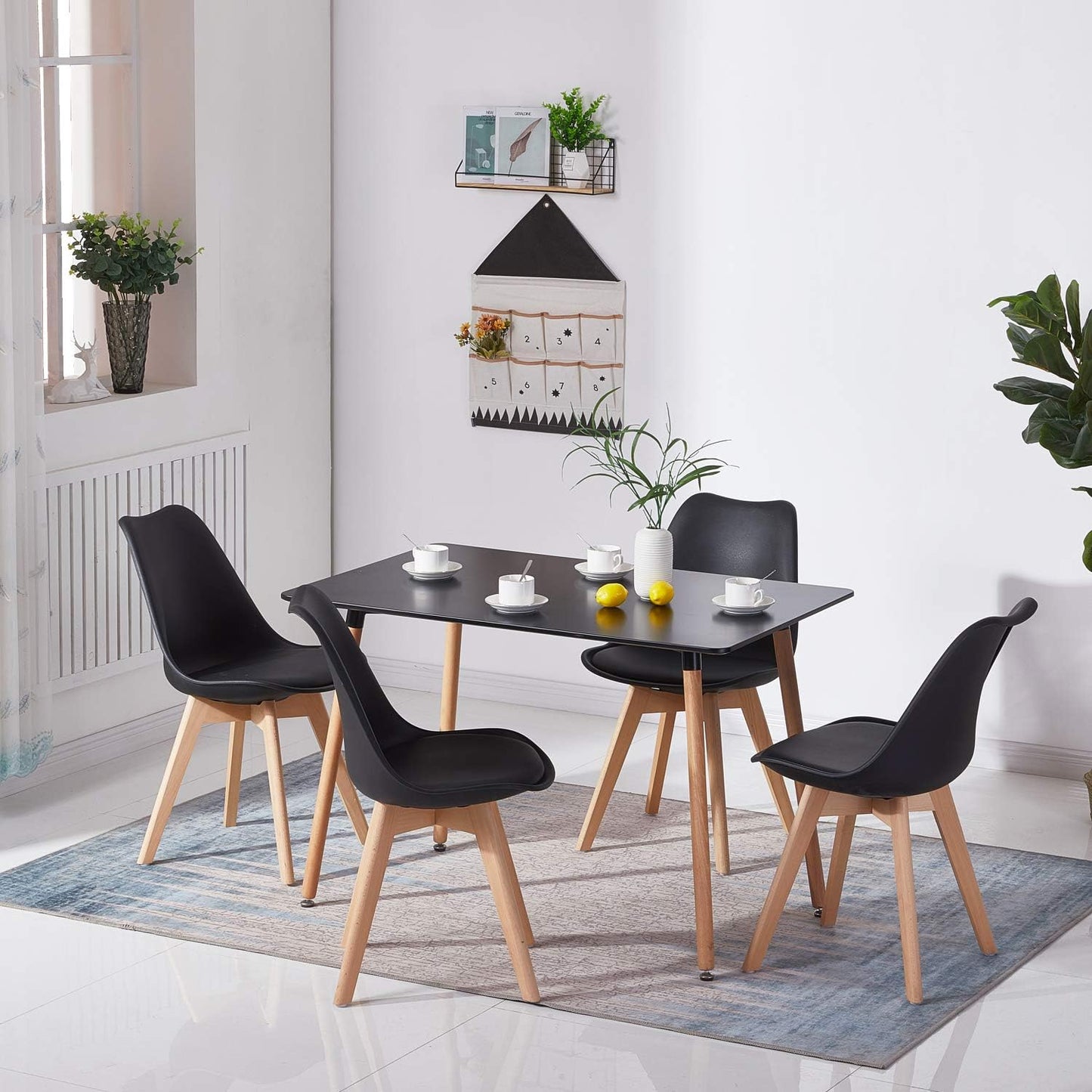 Modern Dining Table with 4 Chairs Versatile and Stylish