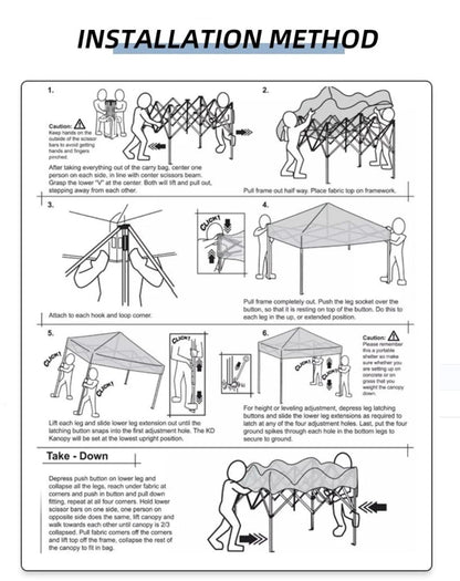 Gazebo 3x4.5 Meter Folding Metal Frame Canopy Tent Black