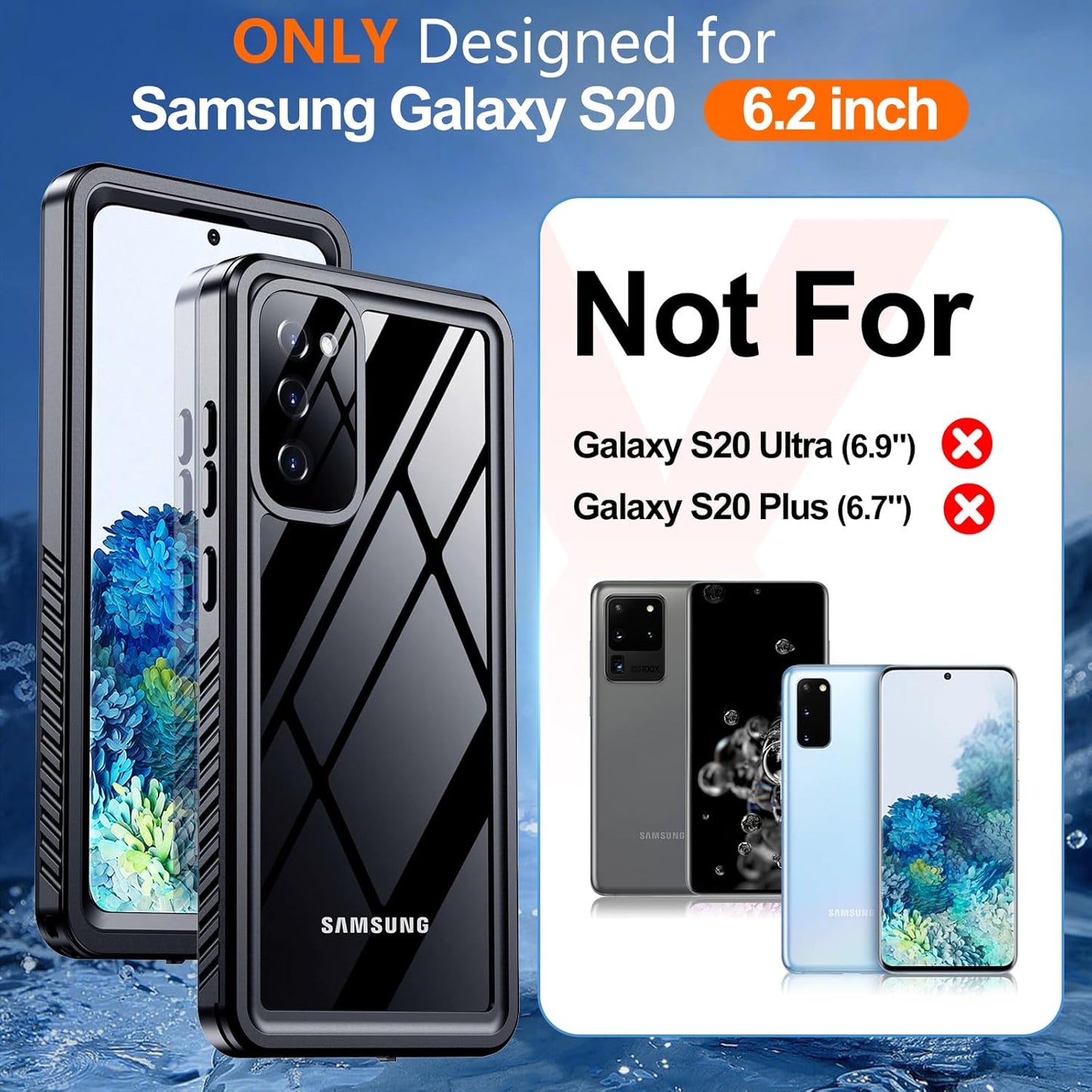 Samsung Galaxy S20 Waterproof Shockproof Case