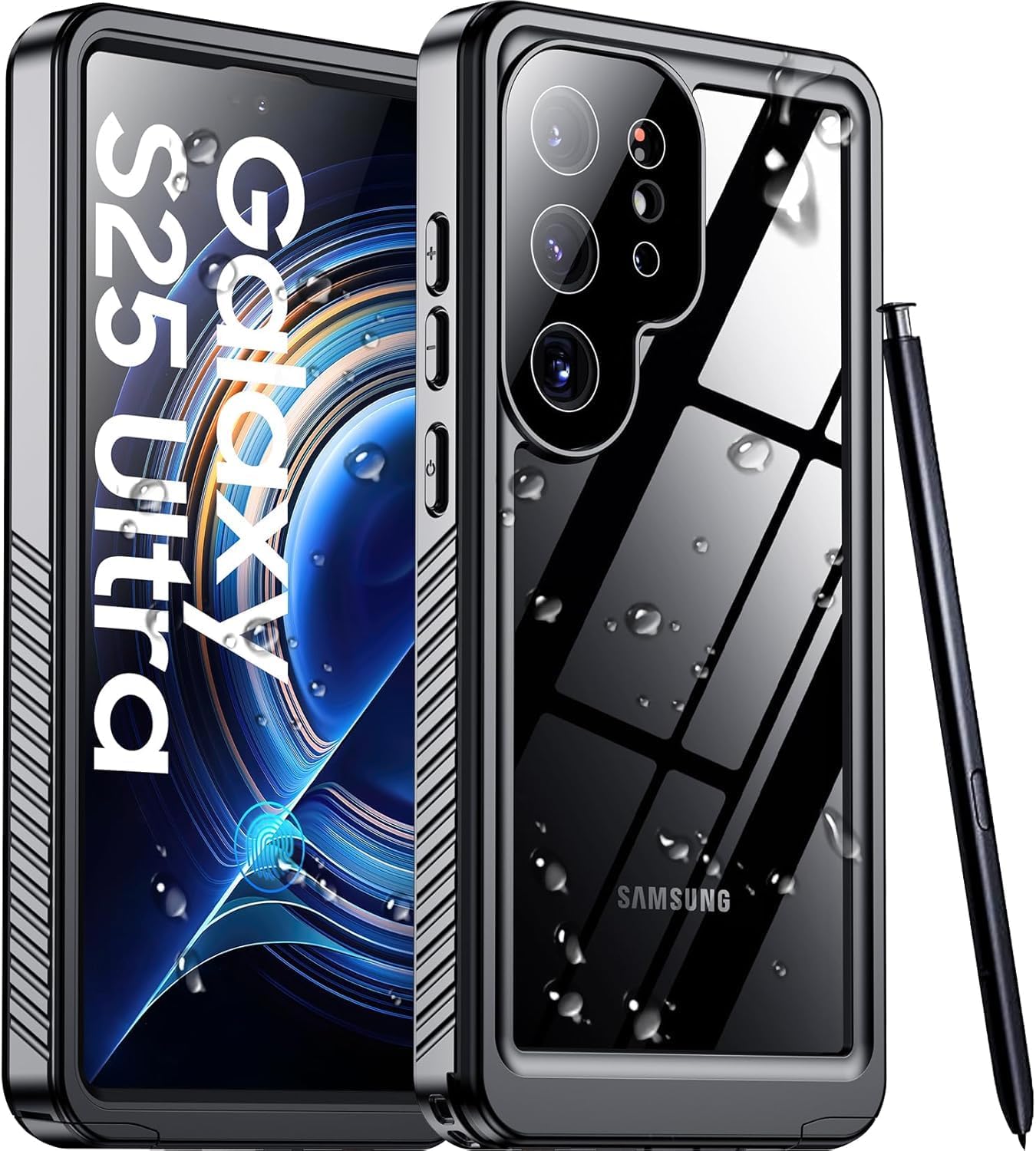 for Samsung Galaxy S25 Ultra Case Waterproof Built in Lens Screen Protector