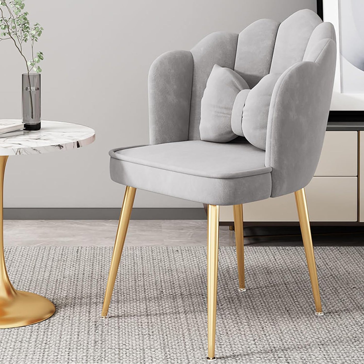 Living Room Dining Velvet Chairs Pack of 2 Modern Home Seating