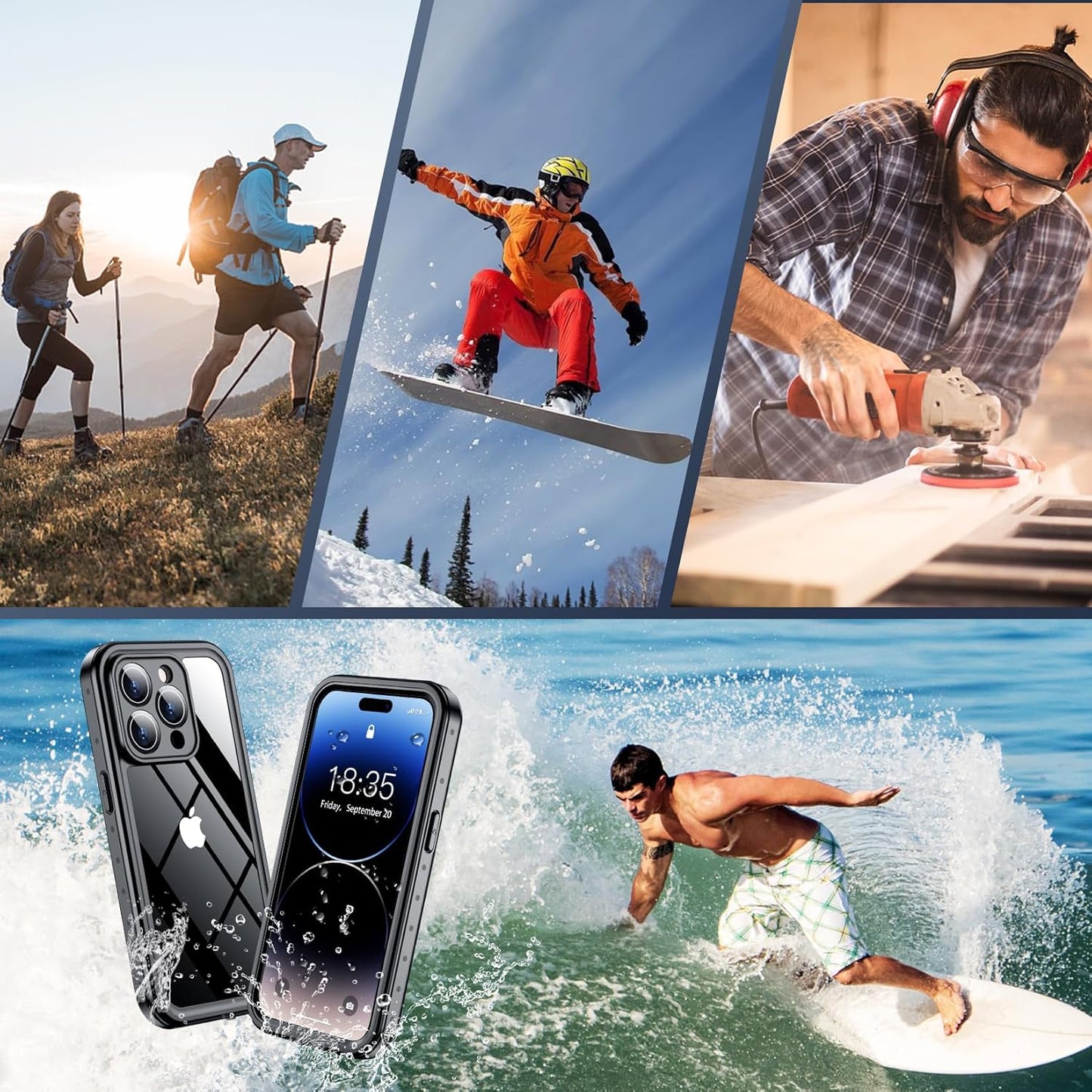 iPhone 14 Pro Waterproof Phone Case Cover