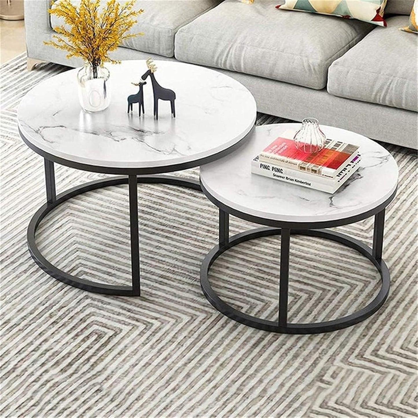 Nested Coffee Table – Round Stacking Coffee Tables Coffee Table