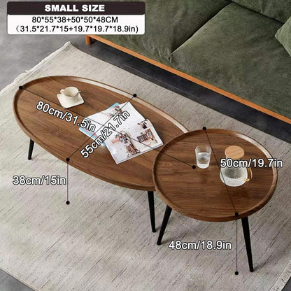 Industrial Nest Of Tables Wooden Coffee Sofa Side End Table Display Flowers Lamp