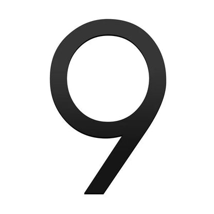House Number Letterbox Number Stick On Slim 80mm - Black Iron
