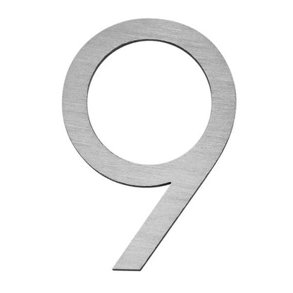 Letterbox Number House Number Stick On Slim 300mm - Stainless Steel